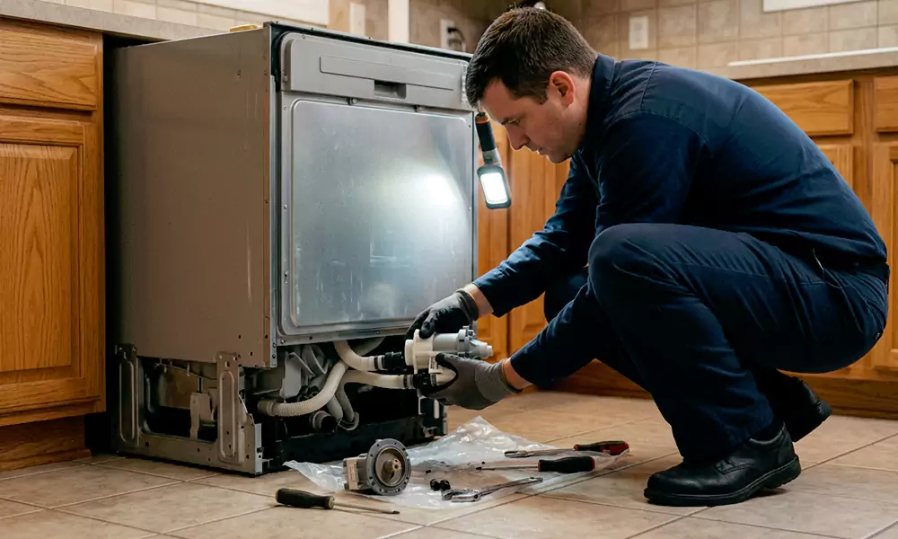 Dishwasher Pump Replacement in Nashua, NH