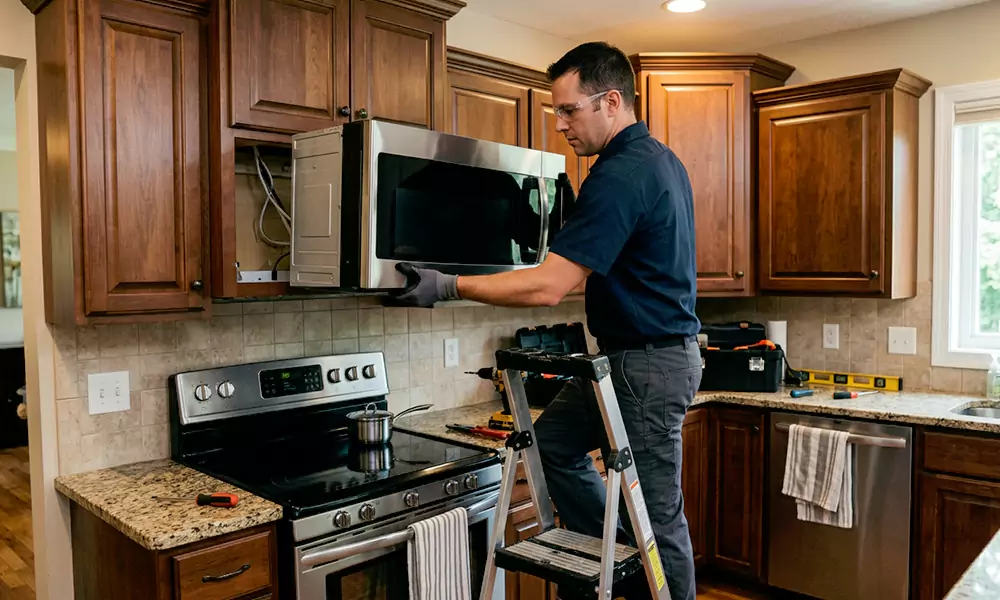 Microwave Installation in Nashua, NH