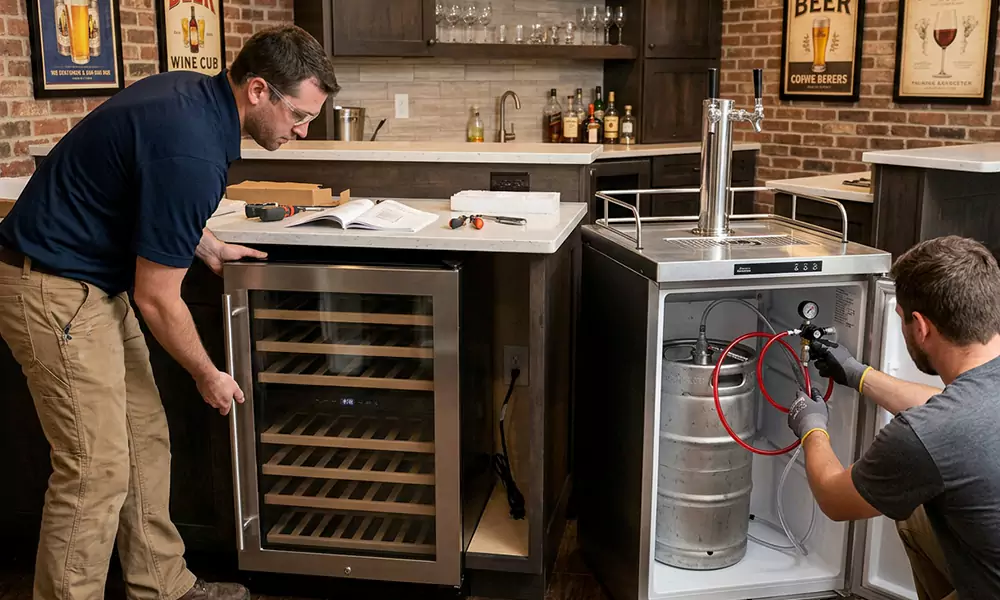Wine Cooler and Kegerator Installation in Nashua, NH